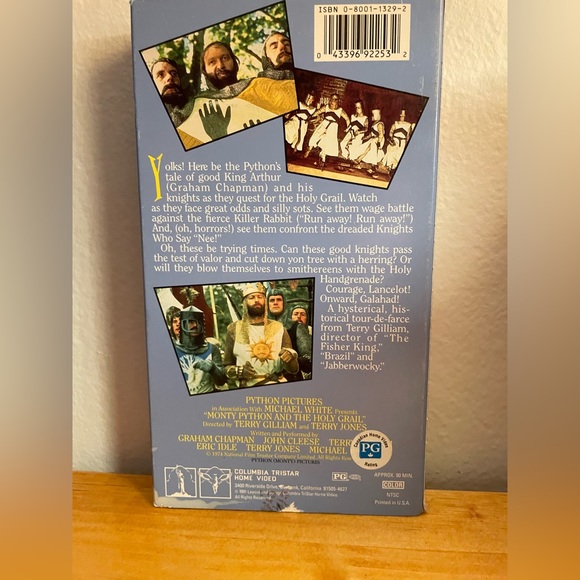 🏆 Vintage Monty Python & The Holy Grail Columbia Tristar Home Video Cassette 🏆 - Picture 5 of 5